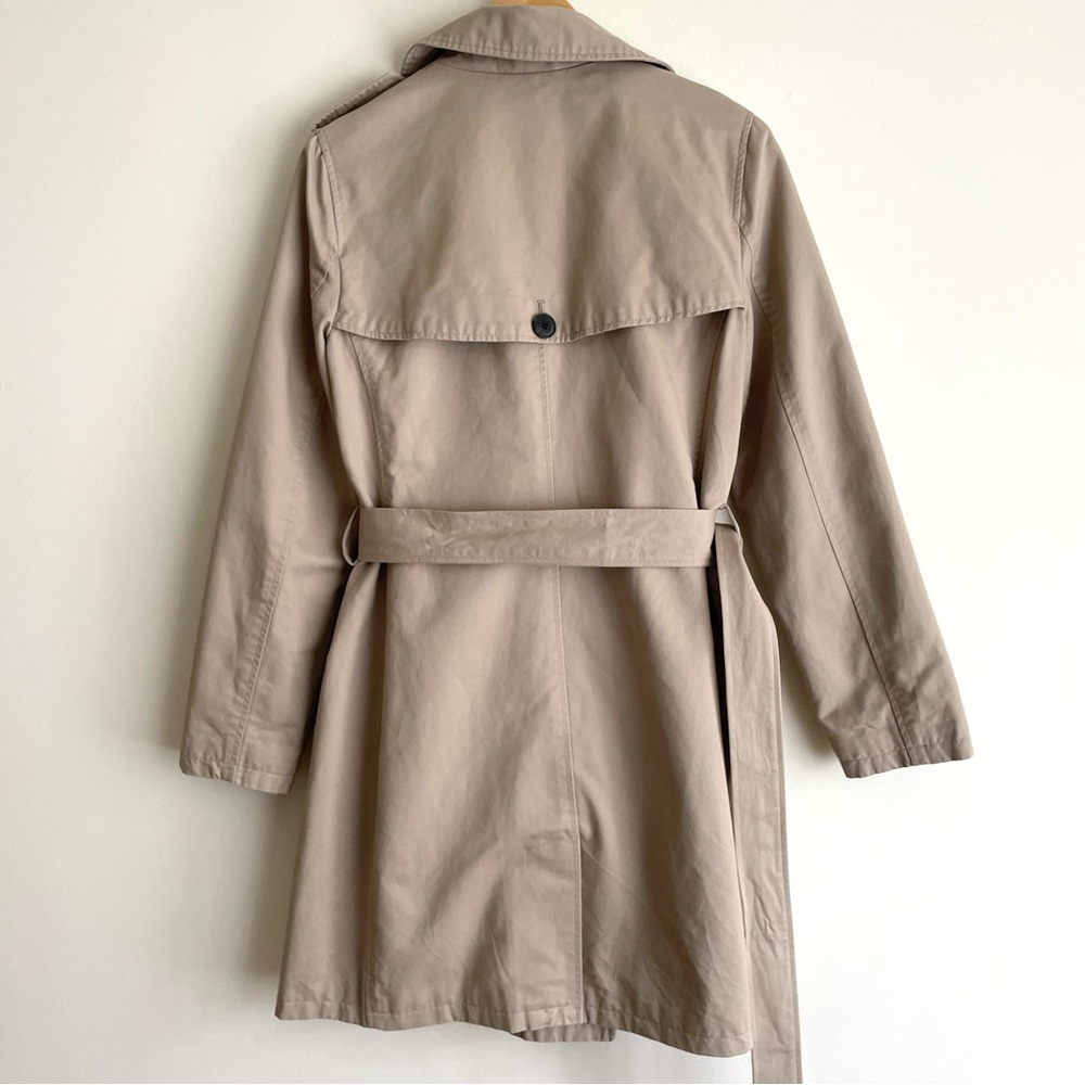 Old Navy Cotton Classic Double Breasted Trench Coat Khaki - Picture 2 of 10